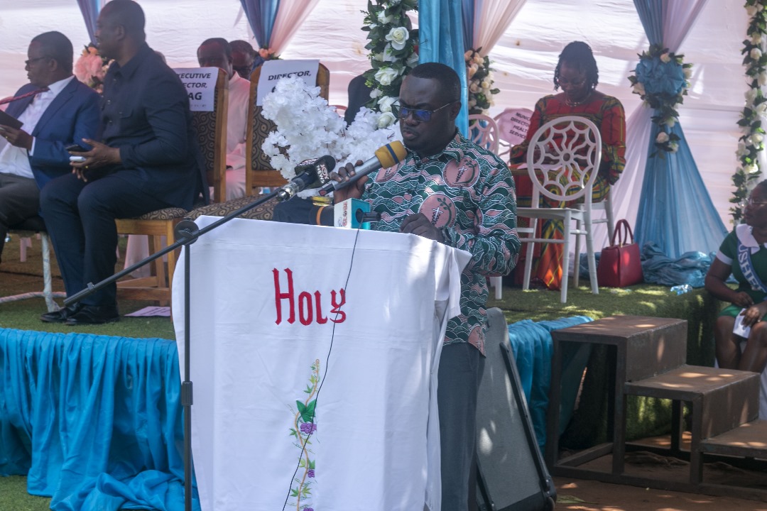 <p>THE DIRECTOR OF CHST AT THE LAUNCH OF THE GCPS TRAINING CENTRE IN HFH-TECHIMAN</p>