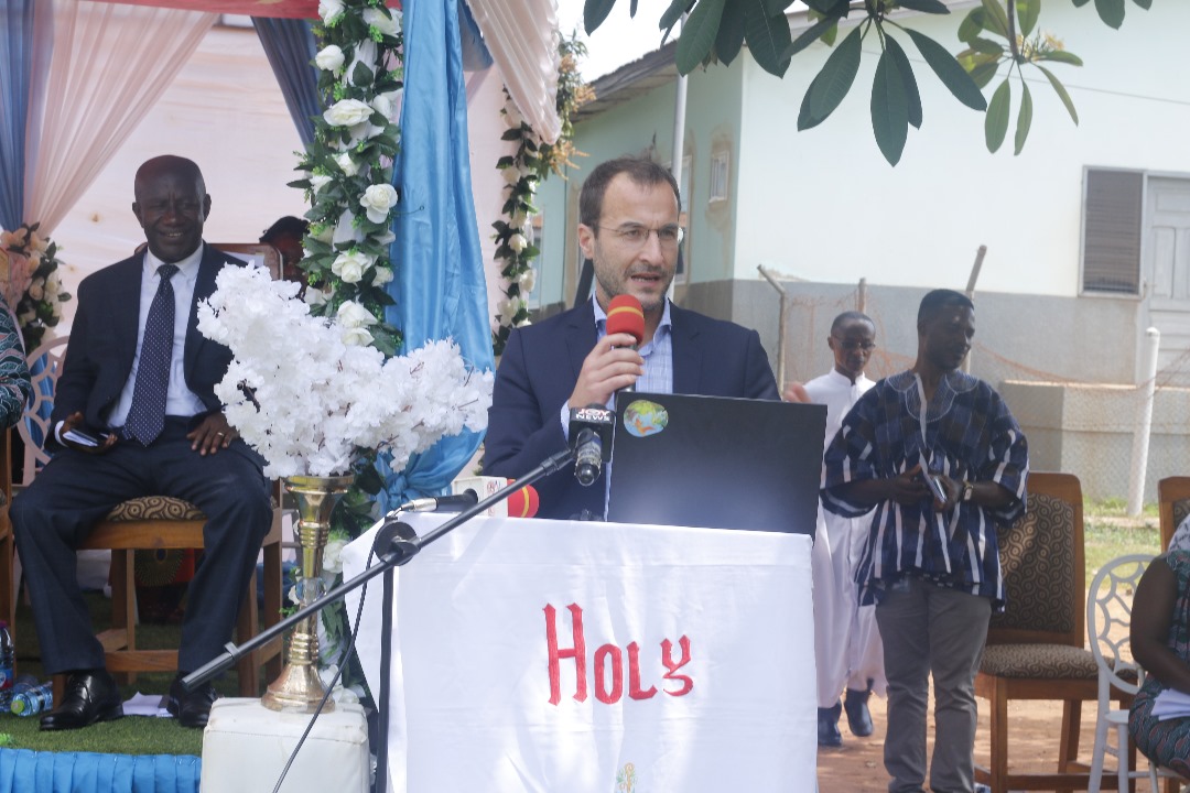 <p>PROF. IBRAHIM ALKATOUT AT THE LAUNCH OF THE GCPS TRAINING CENTRE IN HFH-TECHIMAN</p>